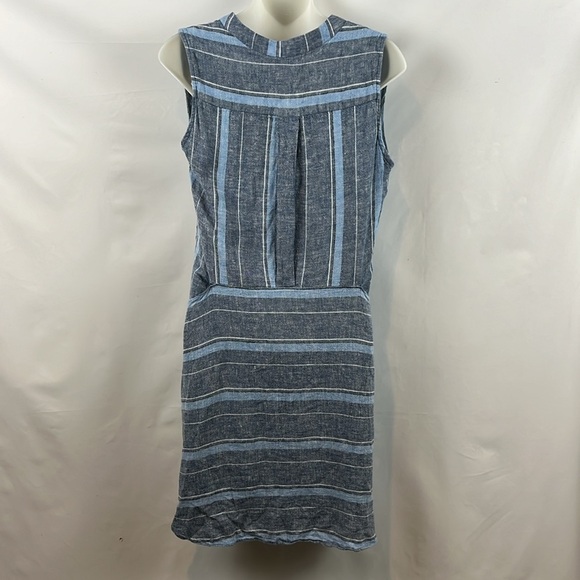 Anthropologie‎ Drew Henley Striped Tie Wrap Sleeveless Mini Dress Size S - Picture 7 of 10